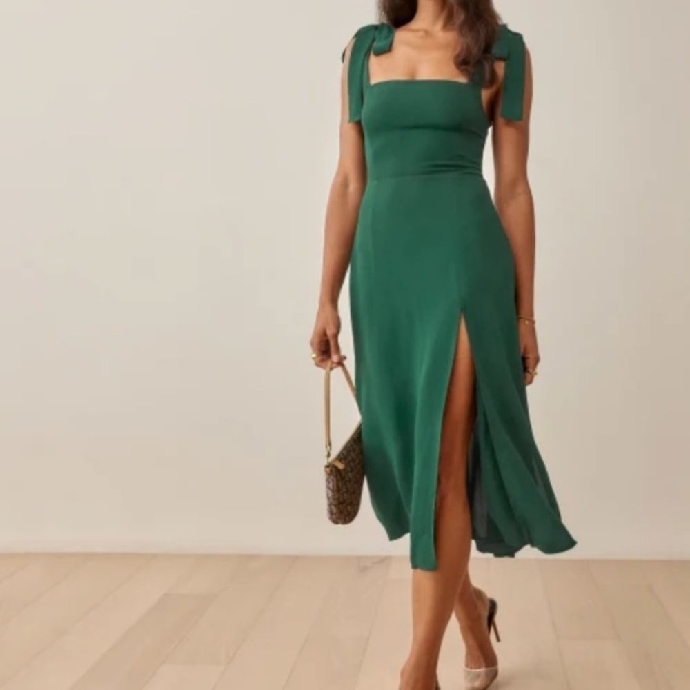 Reformation Twilight Dress Emerald size 8 - worn once